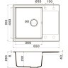 Мойка OMOIKIRI DAISEN 65T-BE Tetogranit/ваниль 4993513