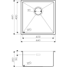 Мойка OMOIKIRI TAKI 44-U/IF-GB нерж.сталь/графит 4997017
